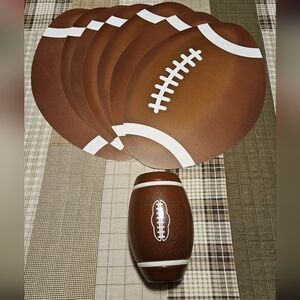 Football Party Plates and Centerpiece Set